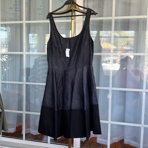 Dark denim flare dress